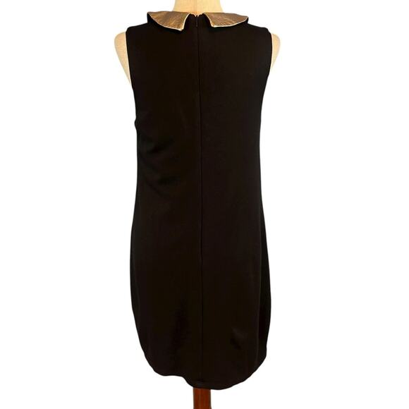 Hutch Anthro Maintained by Moxie Black Jersey Shift Dress Sleeveless Lined Large - Picture 4 of 5